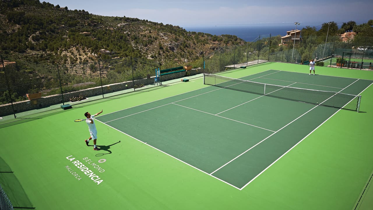 Tennis courts at La Residencia, Mallorca