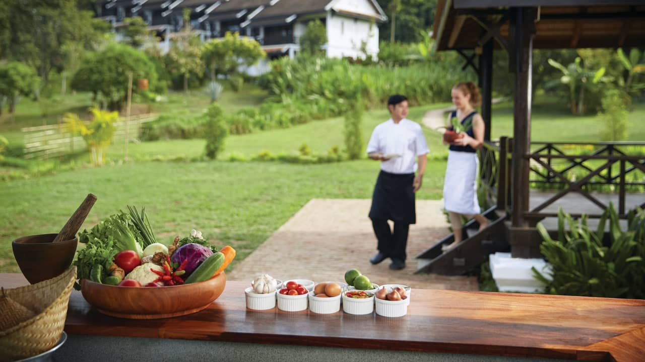 Cookery school at Belmond La Residence Phou Vao