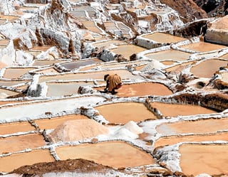 Stunning landscape featuring salt pans that are still used exactly as they were at the time of the Incas