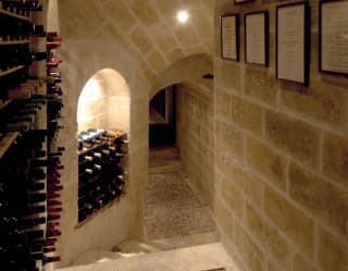Stone steps into a wine cellar 