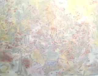 Delicate modern floral art by painter Kathleen Mullaniff can be found at the Belmond Cadogan Hotel in London