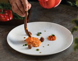 Risotto al peperone abbrustolito dello Chef Alessandro Cozzolino