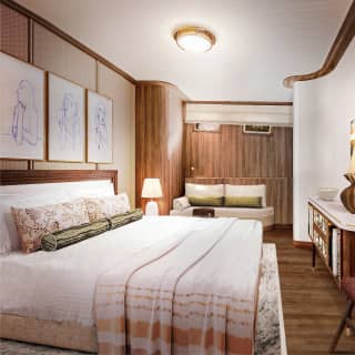 CGI image of the boat's bedroom