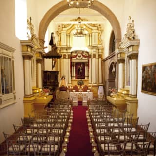 The hotel’s own intimate chapel, a perfect location for a private wedding ceremony