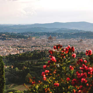 Florence view from the garden at villa san michele
