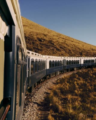 Travelling onboard Belmond train in Peru