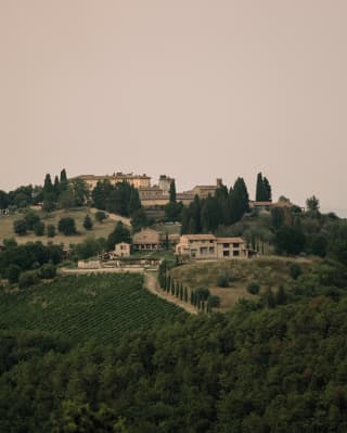 Castello di Casole set atop a Tuscan hill
