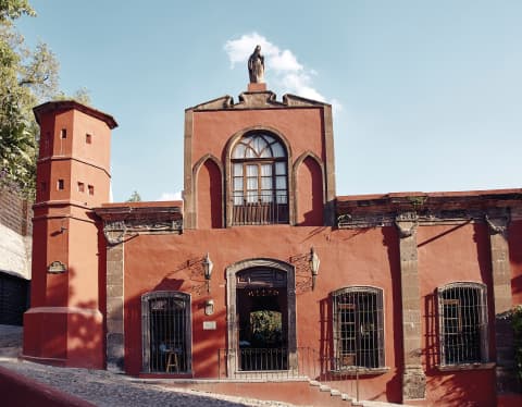 The ancient façade of Casa Parque, just one of the heritage buildings forming Casa de Sierra Nevada