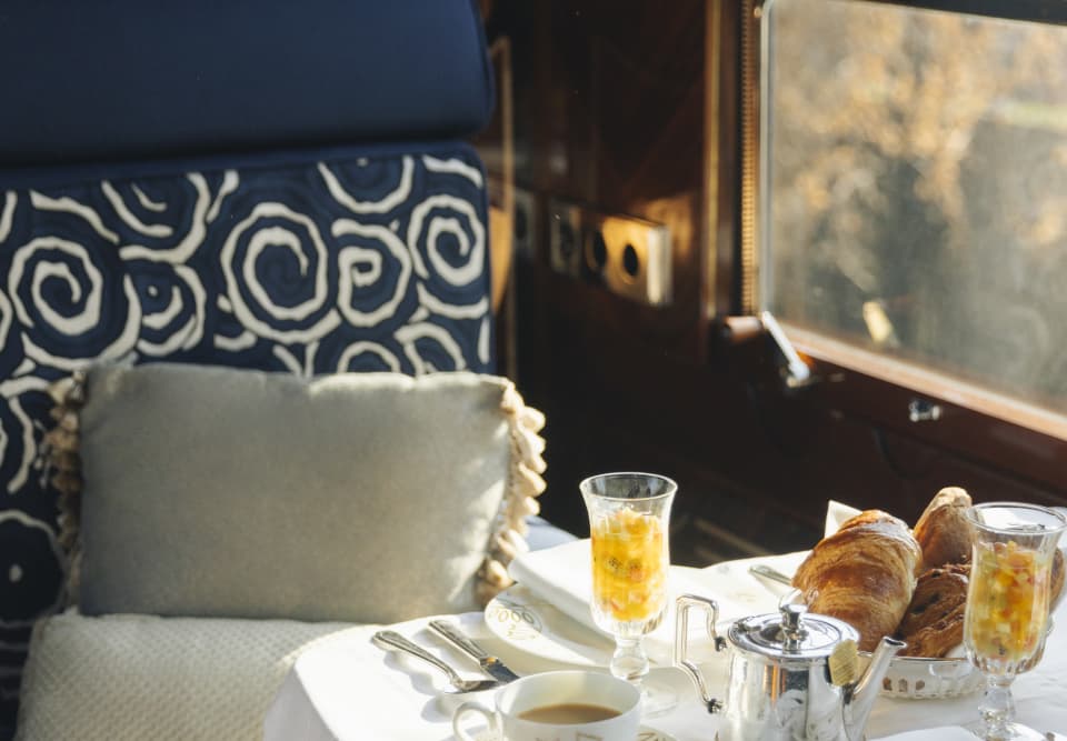 Breakfast served in the cabin. - Picture of Venice Simplon-Orient