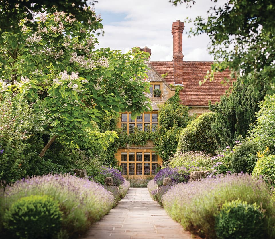 Stunning rural manor-house among lush manicured gardens